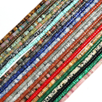 4x2mm Radförmige Flache Runde Scheiben-Heishi-Steinperlen Lose Rondell-Abstandhalterperlen für Schmuckherstellung Armband