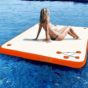 Plataforma <span class=keywords><strong>Flotante</strong></span> Inflable Resistente para Exteriores, con Sistema Drop-Stitch, para Piscina, Embarcaciones, Remolque Marítimo, Pesca y Otros Usos - Product Image 3