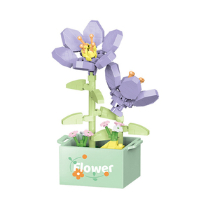 Ensembles de blocs de construction en forme de fleurs, plante en pot avec boîte cadeau, ensembles de briques MOC, ensembles DIY pour enfants, jouets éducatifs pour enfants 1503 1504 - Product Image 5