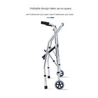 Déambulateur à 2 roues en alliage d'aluminium avec siège pour personnes âgées, idéal pour la rééducation et la thérapie – Vente en gros usine