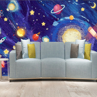 Personnalisé 5D Plafond Moderne Salon Papier Peint 3D Décoration de la Maison Tissu Dessin Animé Garçons Chambre Papier Peint Mural Pour Filles Chambre D'enfants