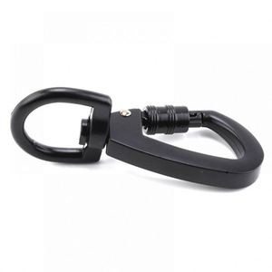 Custom Logo Aluminum Swivel Carabiner Clip Rotating D Ring Keychain Snap <b>Hook</b> for Promotional Activities - Product Image 3