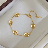 Factory Wholesale Hypoallergenic 316l Stainless Steel Gold Plated Bracelet Women Jewelry