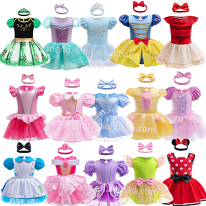 Giáng sinh bé gái công chúa Romper váy Anna Elsa Rapunzel <span class=keywords><strong>Tinker</strong></span> Chuông trang phục halloween ưa thích Cổ Tích bodysuit với headband - Product Image 1