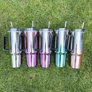 40Oz New Trending Multi Colors <b>Mug</b> Gradient Sublimation Ombre Color Luxury Electroplated Tumbler - Product Image 2