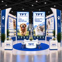 Stand d'exposition modulaire personnalisé avec écran rétroéclairé SEG et système de sol rétroéclairé pour Global Pet Expo Orlando