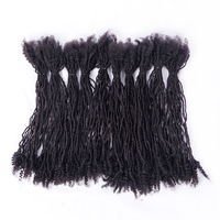 Extensions de dreadlocks en cheveux humains Afro Kinky 0,2 cm, 4-24 pouces, faits à la main, micro-extensions au crochet avec pointes bouclées