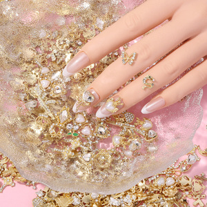 Kit de Bijoux Mixtes pour Ongles : Breloques en Alliage, Nœuds, Décorations DIY, Strass pour Manucure, Outils et Fournitures pour Ongles - Product Image 4