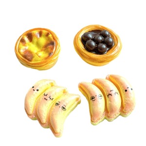 Tarte portugaise banane pain Simulation résine accessoires Kawaii nourriture jouer pour décoratif bricolage résine <span class=keywords><strong>artisanat</strong></span> - Product Image 5