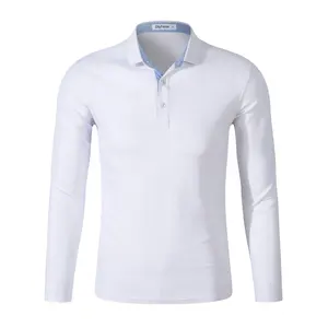 Camisa blanca de manga larga para hombre con charreteras