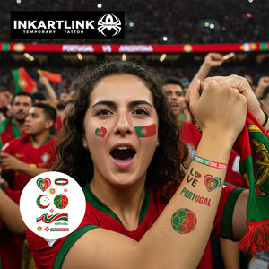 <span class=keywords><strong>Tatouages</strong></span> Temporaires <span class=keywords><strong>Portugal</strong></span> Coupe du Monde 2026 Autocollants de Supporter de Football CR7 Ronaldo 7 Imperméables Art Corporel 3 Feuilles pour Adultes et Enfants - Product Image 2