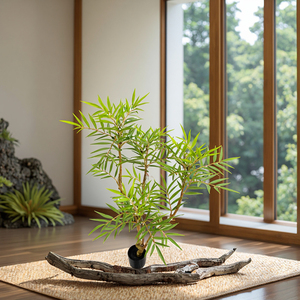 Arbre Bonsaï Artificiel de 120cm avec Paulownia en Plastique Vert Palmier pour Chambre à Coucher Plante de Qualité pour Décoration Intérieure - Product Image 3