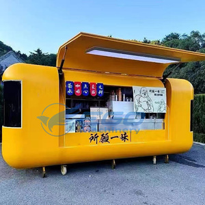 Mobile Electric Drive Stainless Steel Food Cart Commercial Catering Ice <b>Cream</b> Pizza Snack Fast Food - Product Image 3