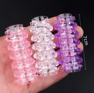 Funda de TPE Elástica, Suave y Reutilizable para Agrandamiento del Pene, Juguete Sexual para Hombres, Anillos para el Pene para Retrasar la Eyaculación, Juguetes para Adultos - Product Image 2