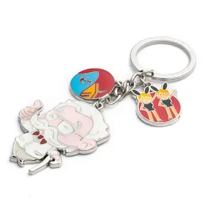 China Manufacturers Car Accessories Key ring Custom Logo Metal Keychain Holder Enamel Key Chain