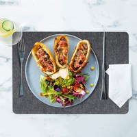 Ensemble de table à manger en RPET pliable résistant à la chaleur napperon de cuisine en feutre lot de 6