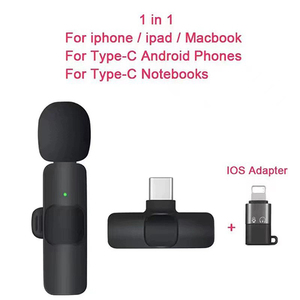 Micrófono de solapa Lavalier inalámbrico profesional para IPhone, IPad, Mini micrófono de grabación de vídeo para entrevista Video Podcast Vlog - Product Image 3