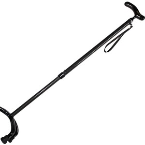 Canne télescopique en fibre de carbone, 2 sections, ultralégère, durable, avec patins antidérapants pour le soutien des personnes âgées - Product Image 1