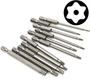 1/4 Inch Hex Shank Magnetic T6-T40 Torx Head <strong>Screw</strong> Driver <strong>Bit</strong> Set <strong>Security</strong> Tamper Proof Screwdriver Drill <strong>Bits</strong> - Product Image 3