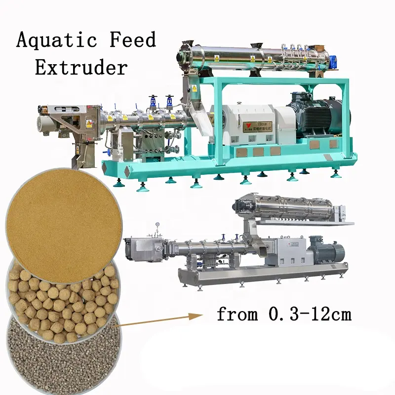 1-10TPHエビ飼料ペレットミルスローシンキングフィード押出機海産養殖/養殖用アクアフィード押出機