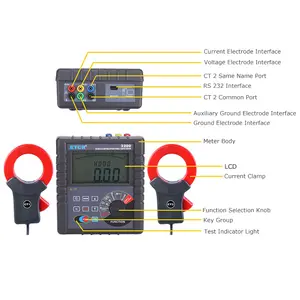 Testeur de résistance du sol numérique ETCR3200, appareil multifonction de haute qualité pour Tester la résistance, avec Double pince