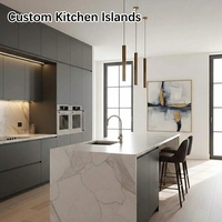 Ensemble d'armoires de cuisine en MDF laqué de style européen moderne sans cadre, vente en gros d'usine, meubles modulaires personnalisés pour appartement