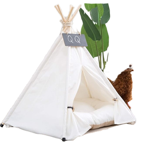 Tiendas de campaña tipo <span class=keywords><strong>tipi</strong></span> personalizadas de fábrica para perros y cachorros, camas portátiles con cojín grueso - Product Image 1