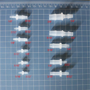 Conectores de Manguera Reductores de Diámetro Igual de Plástico PP de 1/16 a 3/8 Pulgadas para Uso en Tuberías de Fluidos Industriales - Product Image 1