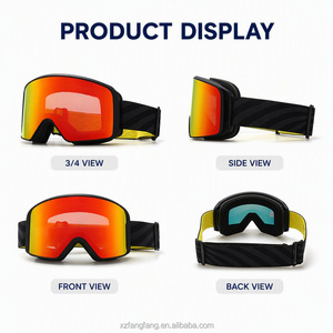 Lunettes de ski OEM avec revêtement anti-buée pour le ski, le snowboard, le <span class=keywords><strong>skateboard</strong></span>, les sports d'hiver en plein air - Cadre bleu marine - Product Image 3