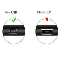Mini USB vers USB câble de chargeur de données rapide cuivre pur avec veste en Nylon PVC pour lecteur MP3 MP4 voiture DVR GPS appareil photo numérique HDD
