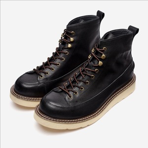 Botines de cuero italiano para motorista, <span class=keywords><strong>botas</strong></span> de cuero genuino hechas a mano, venta al por mayor - Product Image 3