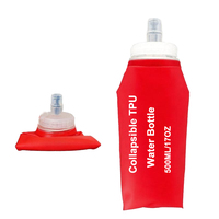 Gourde souple professionnelle réutilisable et pliable en TPU anti-fuite pour gel énergétique, couleur et impression personnalisées, idéale pour le marathon