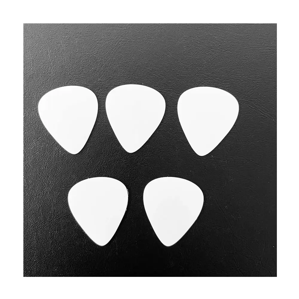 Médiators de guitare Double face, en métal d'impression par Sublimation, blanc, en aluminium personnalisé