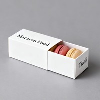 Boîte en papier à tiroir coulissant jetable de qualité alimentaire, design personnalisé, recyclable, pour biscuits, chocolat, dessert, beignets, gâteau roulé suisse