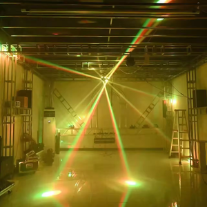 12 шт. 12x10 Вт RGBW 4 в 1 светодиодный световой луч с движущейся головкой DMX512 бесконечное Вращение с тремя стрелками красный зеленый лазерный сценический свет