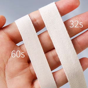 Nhà Máy Bán buôn Chất lượng cao tráng xương cá 100% bông thân thiện với môi Webbing BĂNG BĂNG thiên vị tự nhiên ràng buộc cho Diy - Product Image 3