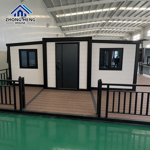 Casa Contenedor Expandible con Estructura Blanca, Revestimiento Crema, Puerta de Doble Vidrio, Ventanas con <span class=keywords><strong>Toldo</strong></span>, Completamente Amueblada, Casa Prefabricada con Terraza - Product Image 3