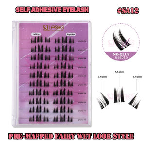 Pestañas Postizas <span class=keywords><strong>en</strong></span> Racimo sin Pegamento, Naturales, Pre-Mapeadas, Autoadhesivas, Fáciles <span class=keywords><strong>de</strong></span> Usar <span class=keywords><strong>en</strong></span> Casa, con Empaque Personalizado <span class=keywords><strong>en</strong></span> Caja - Product Image 3