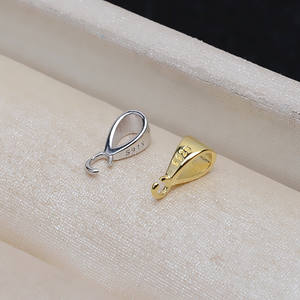 Boucle en argent S925 en forme de grain de melon, ouverture de 3 mm, article semi-fini, accessoire de bijouterie DIY, support vide 3924 - Product Image 2