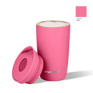 350 ml ODM 디자인 스테인레스 스틸 이중 진공 컵 커피 머그 뚜껑 사용자 정의 로고 텀블러