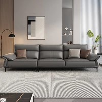 Ensemble de canapés trois places en cuir de haute qualité, luxueux et moderne, pour salon, chambre, hôpital et bureau