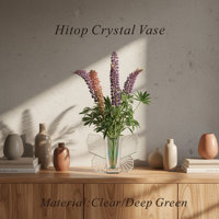 Vase en verre artisanal poli à la main South Claire, découpé et poli, pour la décoration de la maison, du salon ou de mariage