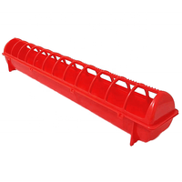 Nouvelle mangeoire à poulet en plastique de 65 cm, grande mangeoire portable pour animaux d'élevage