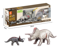 Kit Penggalian Dinosaurus Ilmiah STEM yang Bersinar dalam Gelap, Mainan Edukasi Anatomi untuk Anak-anak