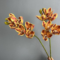 Phalaenopsis artificielle au toucher réel, Phalaenopsis imprimée en 3D, fleurs artificielles pour la décoration de mariage et de la maison