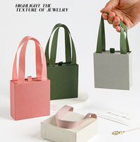Boîte à bijoux portable en gros, style tiroir, avec poignée magnétique pour bagues, colliers, boucles d'oreilles, montres - Rangement rigide écologique