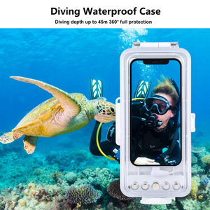 PULUZ 45m/147ft custodia subacquea impermeabile <span class=keywords><strong>foto</strong></span> Video presa custodia subacquea per <span class=keywords><strong>iPhone</strong></span> 13/12 Pro bianco - Product Image 3