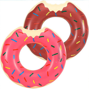 Donut-Shaped Inflatable Swimming Ring For Children 60-90 Cm Round Float With Colorful Sprinkles Design Water Toy - Product Image 2