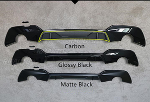 Rear Diffuser Bumper <b>Splitter</b> Lip Spoiler Boot Exhaust Round Round Mouth for BMW G20 G28 M Sport 2019-2022 - Product Image 2