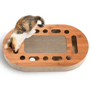 New Arrival Kitten Play Toy Cardboard Paper Fun Cat Ball Scratcher